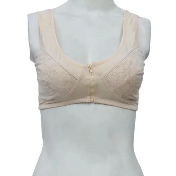 Front Opening Zipper Bra For Women Push-Up Bra Set