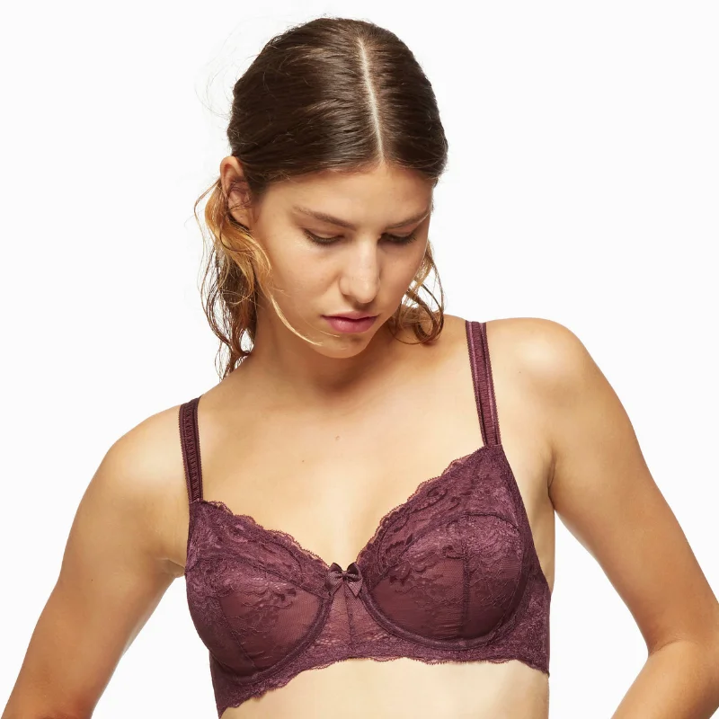 Blush Harlow Full Figure Lace Unlined Bra Soft Stretch Bra