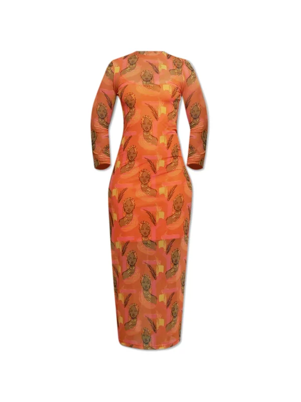 Jasmine Longsleeve Tulle Midi Dress Stylish Midi Dress with Cuffs