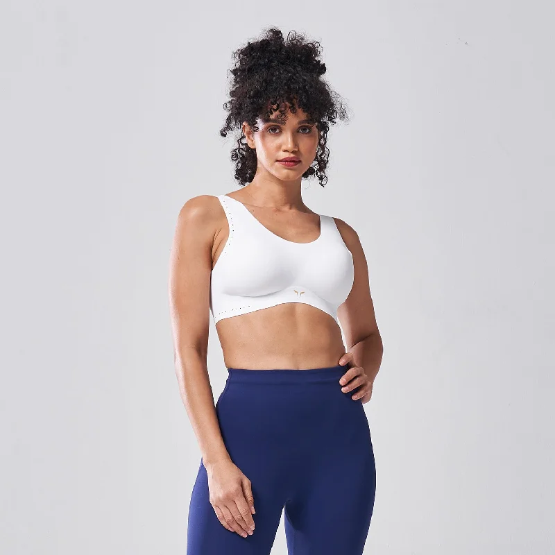 LAB360° Invisible Everyday Sports Bra - White Lacy Underwire Bra