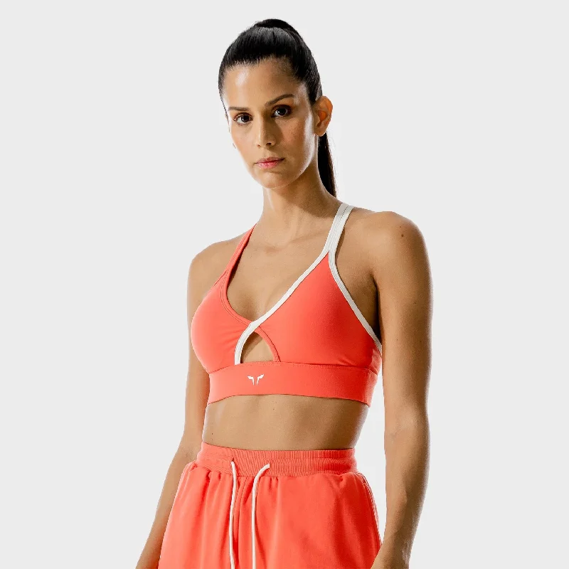 LAB360° Wrap Bra - Hot Coral Lightweight Cotton Bra
