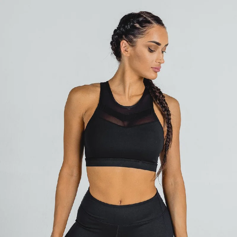 Mesh Bra - Black Sexy Lace Bralette