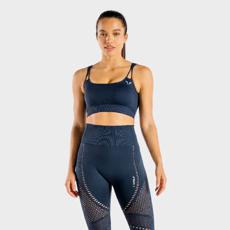 Meta Sports Bra - Navy Soft Cotton Bra