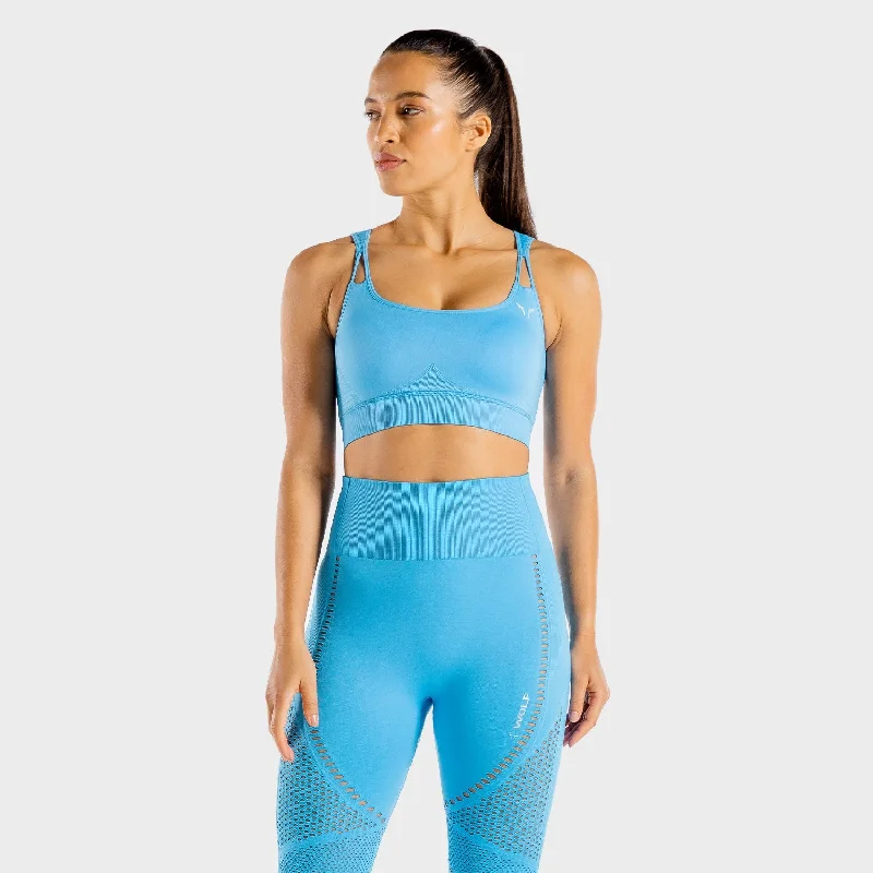 Meta Sports Bra - Sky Blue Lightly Padded Bra