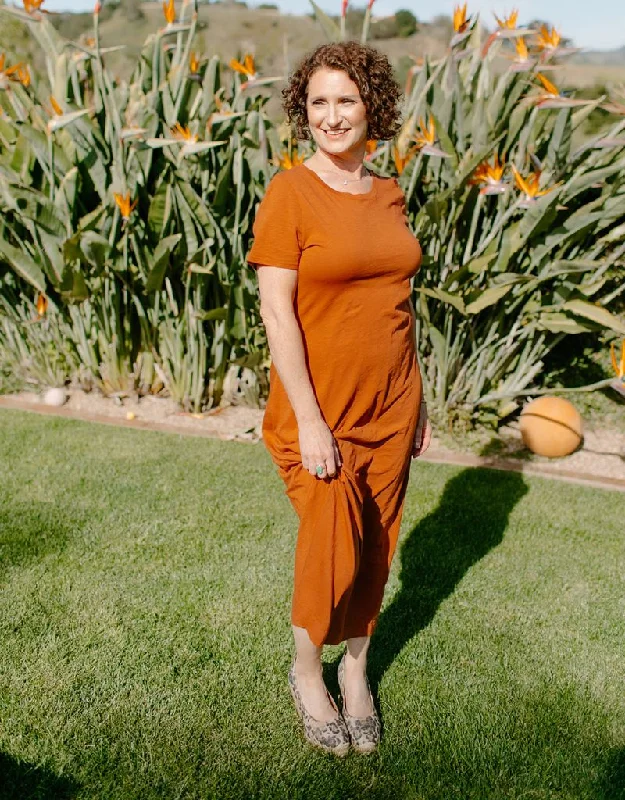 Michael Stars Alanis Midi Dress in Toffee Chic Bohemian Midi Dress