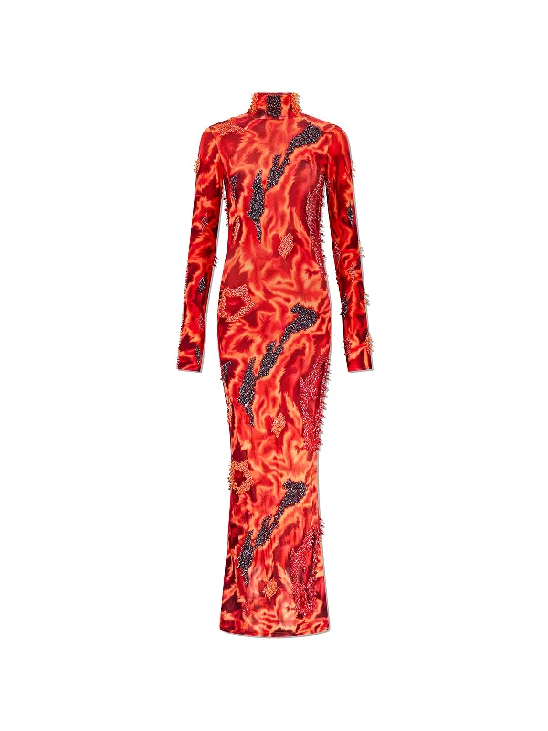 Orange Zusi Midi Dress Cozy Wide Strap Midi Dress