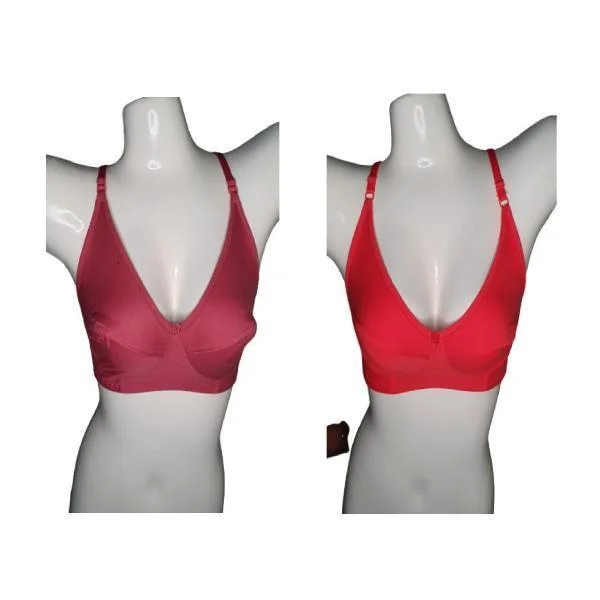 Pack of 2 Ladies Stylish n Fancy  Lace Bra For Women Smooth Push-Up Bra