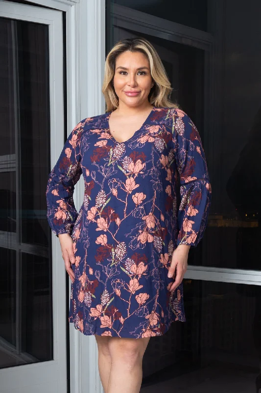 Plus Size V-Nek 3/4 Sleeve Floral Print Midi Dress W/full lining (195913) Elegant Satin Midi Dress Plus Size V-Nek 3/4 Sleeve Floral Print Midi Dress W/full lining (195913) Elegant Satin Midi Dress