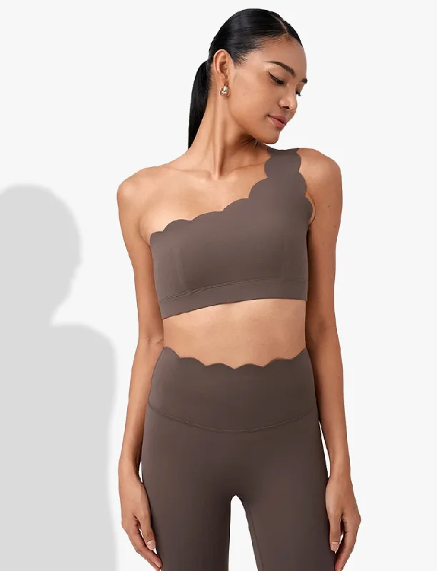 Rosewood Petal Sports Bra Breathable Full Coverage