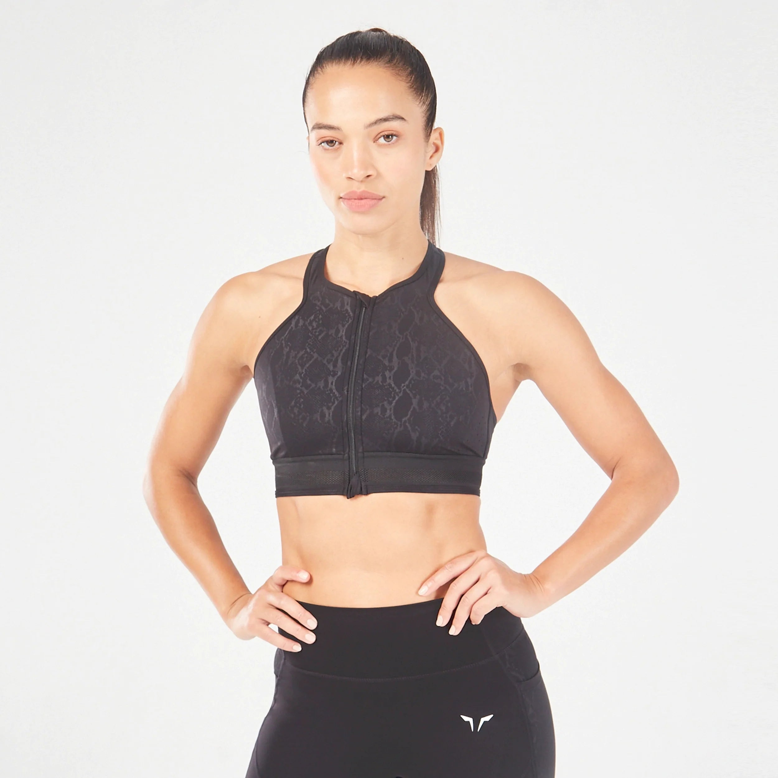 Serpent Zip Up Bra - Black Comfortable Lace Bra