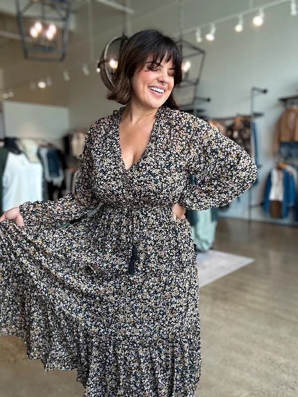 The Selah Floral Midi Dress Fashionable Polka Dot Midi Dress