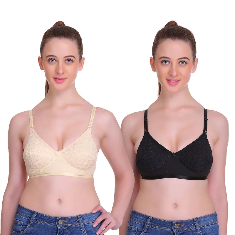 T.T. Women Desire Bra Black Beige Versatile Bralette Set