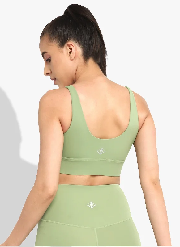 Verdant Vitality Sports Bra Casual Bralette Set