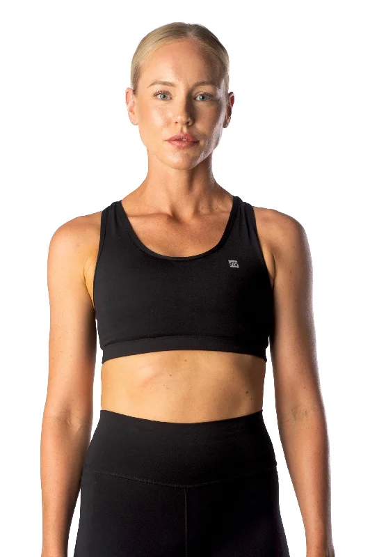 Women's WYN Active Racergirl Racerback Sports Bra - Black Multi-Way Bra Design