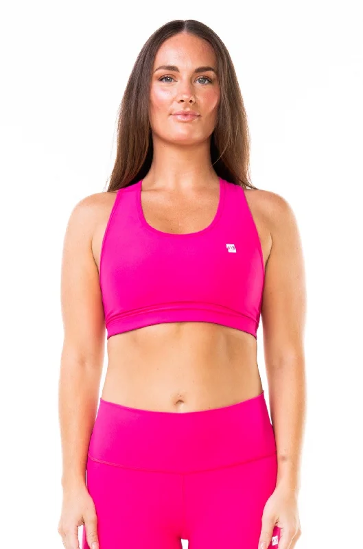 Women's WYN Active Racergirl Racerback Sports Bra - Raspberry Active Support Bra
