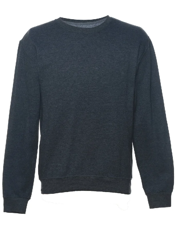Dark Grey Plain Sweatshirt - S Hoodie Jacket Zipper Layering