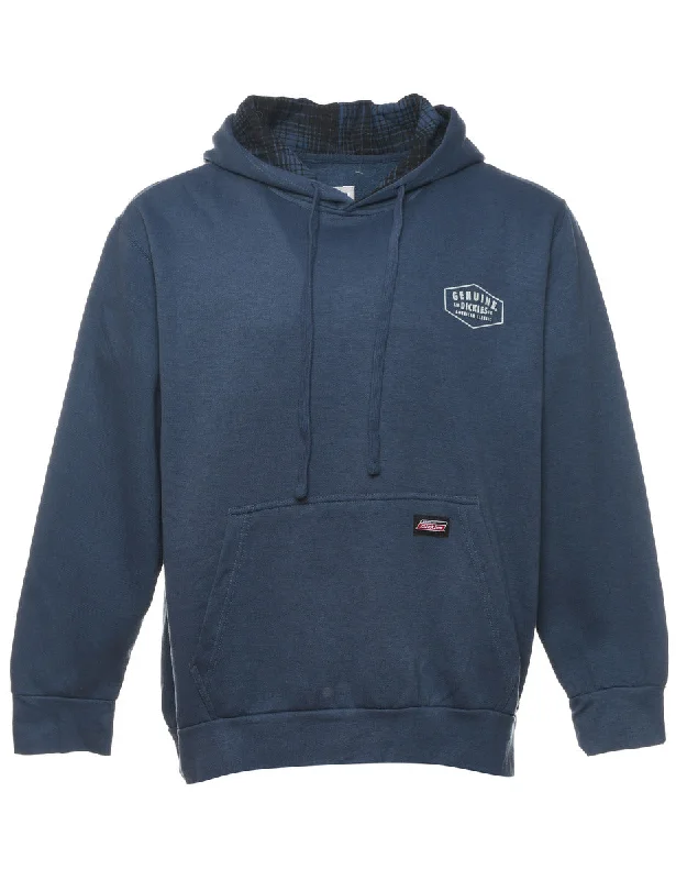 Dickies Hooded Sweatshirt - L Hoodie with Hem Fringe Bohemian Relaxed