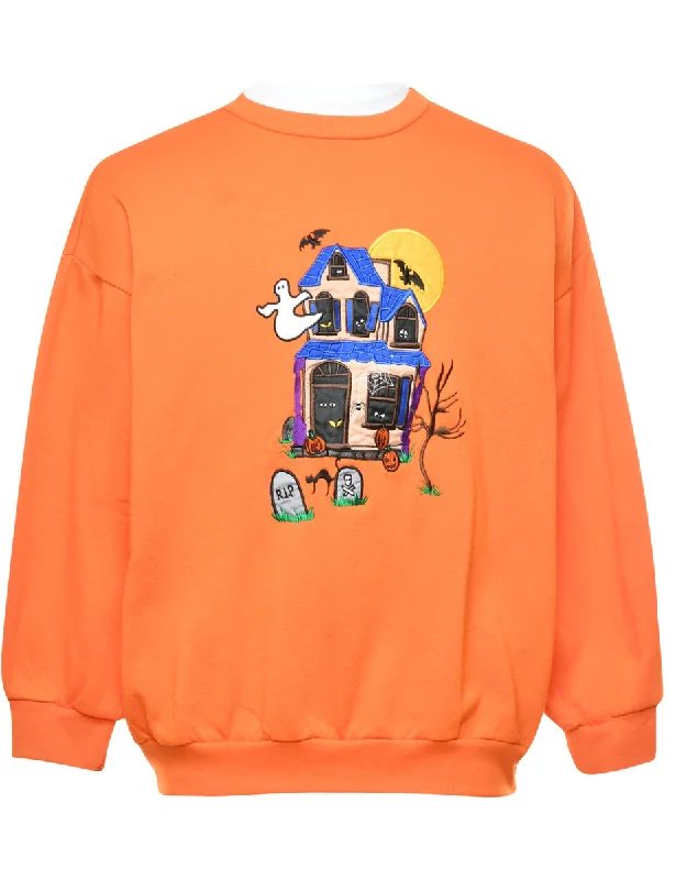 Editions Printed Sweatshirt - L Hoodie with Turtle Neck Cozy Winter