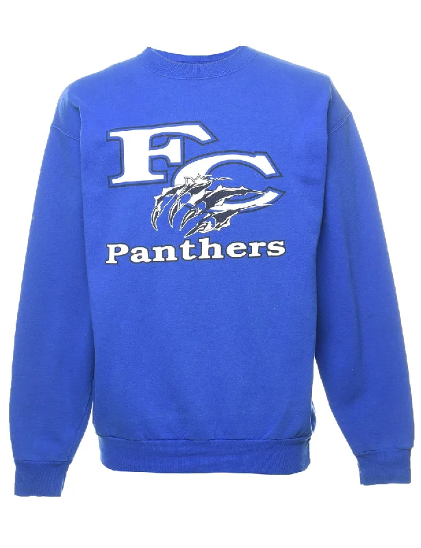 FC Panthers Design Printed Sweatshirt - M Hoodie with Lace Feminine Delicate