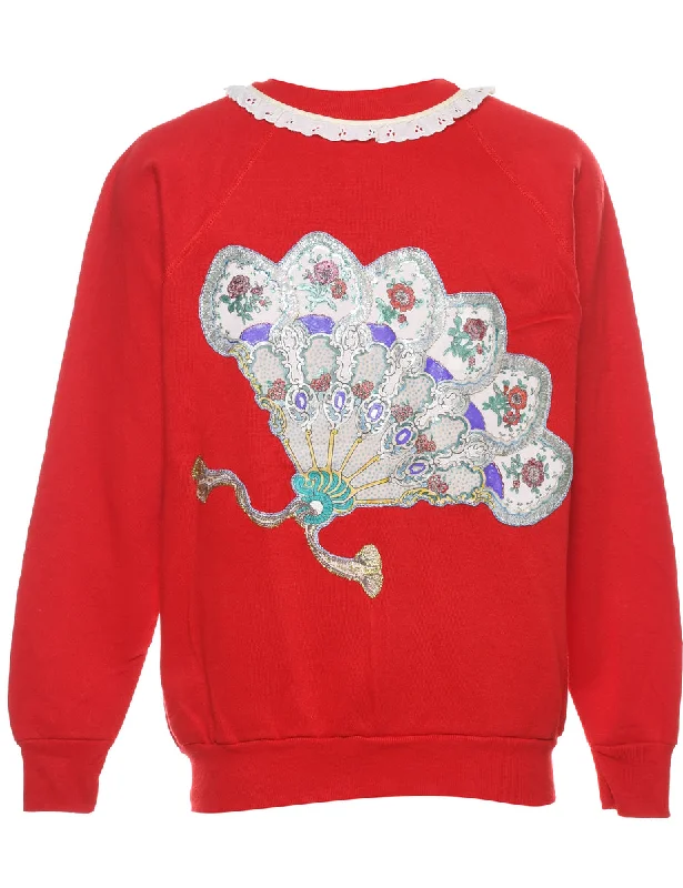 Festive Christmas Sweatshirt - L Hoodie with Camouflage Military Edgy