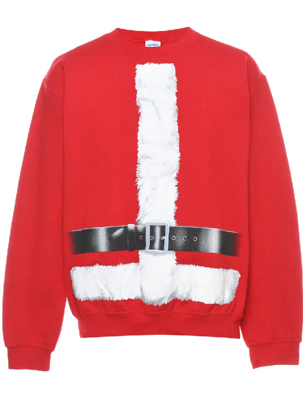 Festive Season Christmas Sweatshirt - S Hoodie with Cuffed Sleeves Snug Secure