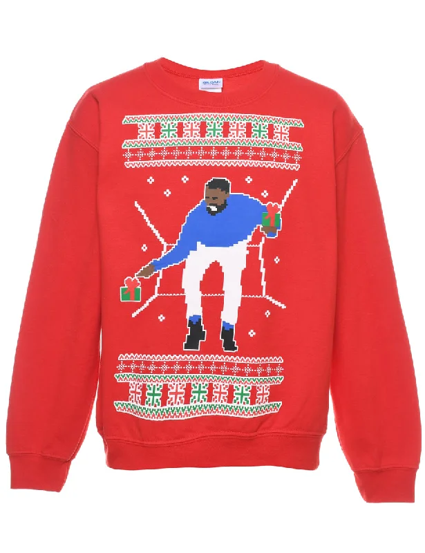Festive Season Christmas Sweatshirt - S Hoodie with Relaxed Fit Easy Casual