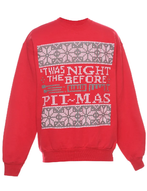 Festive Season Christmas Sweatshirt - S Hoodie with Longline Fit Extended Stylish