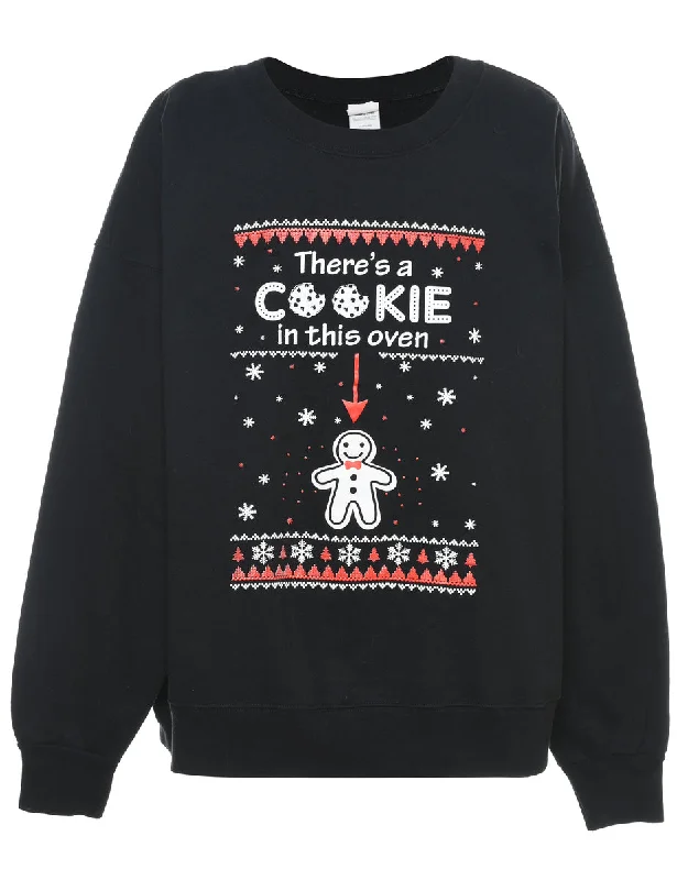 Festive Season Christmas Sweatshirt - XL Hoodie with Crew Neck Simple Timeless