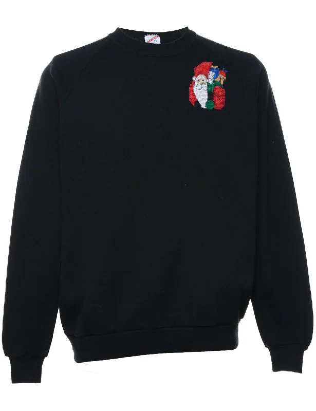 Festive Season Christmas Sweatshirt - XL Hoodie with Hem Drawcord Adjustable Customizable