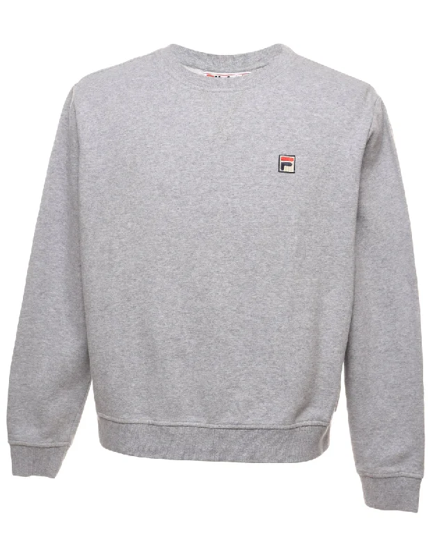 Fila Plain Sweatshirt - XL Hoodie with Tie-Dye Psychedelic Retro