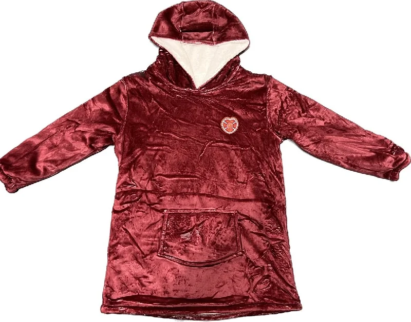 Hearts Sherpa Oversize Fleece Hoody - ADULT Hoodie with Distressed Vintage Worn