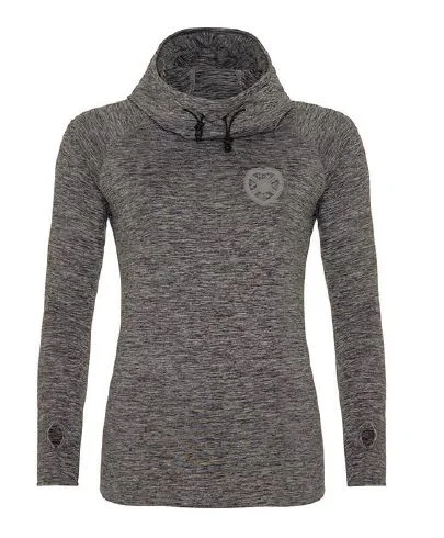 Ladies Clare Hoody (Grey Melange) Hoodie with Slim Fit Tailored Modern