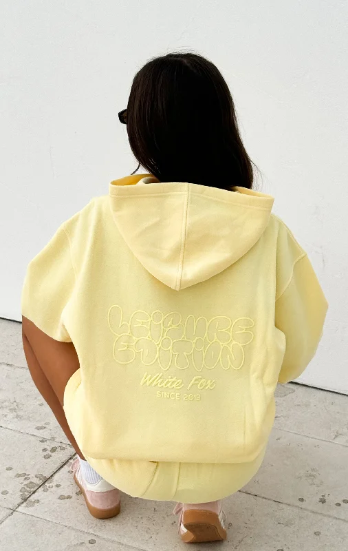 Leisure Edition Oversized Hoodie Lemon Hoodie with Patch Decorative Personalized
