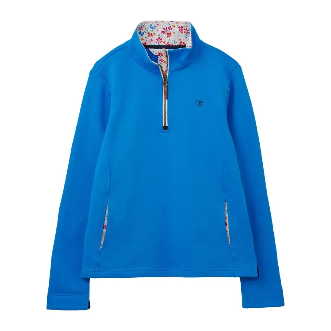 Lighthouse Shore Ladies Sweatshirt Hoodie with Metallic Shiny Futuristic