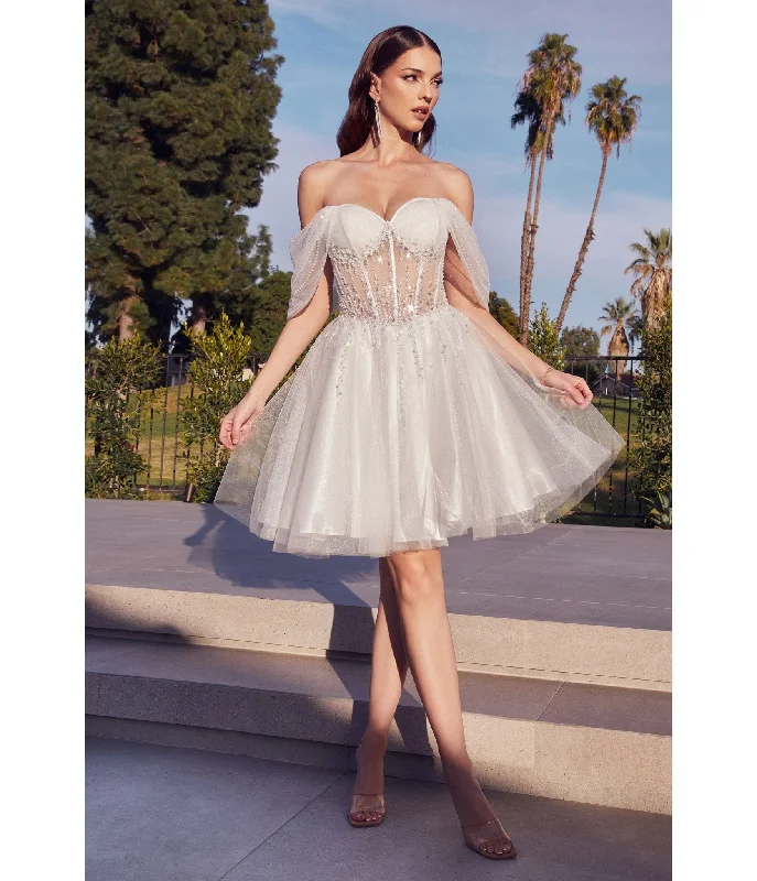 Cinderella Divine Off White Glitter Tulle Off Shoulder Corset Mini Dress Elegant Satin Mini Dress Cinderella Divine Off White Glitter Tulle Off Shoulder Corset Mini Dress Elegant Satin Mini Dress