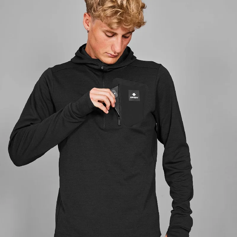 Pace Half Zip Hoodie Hoodie with Typography Text Message