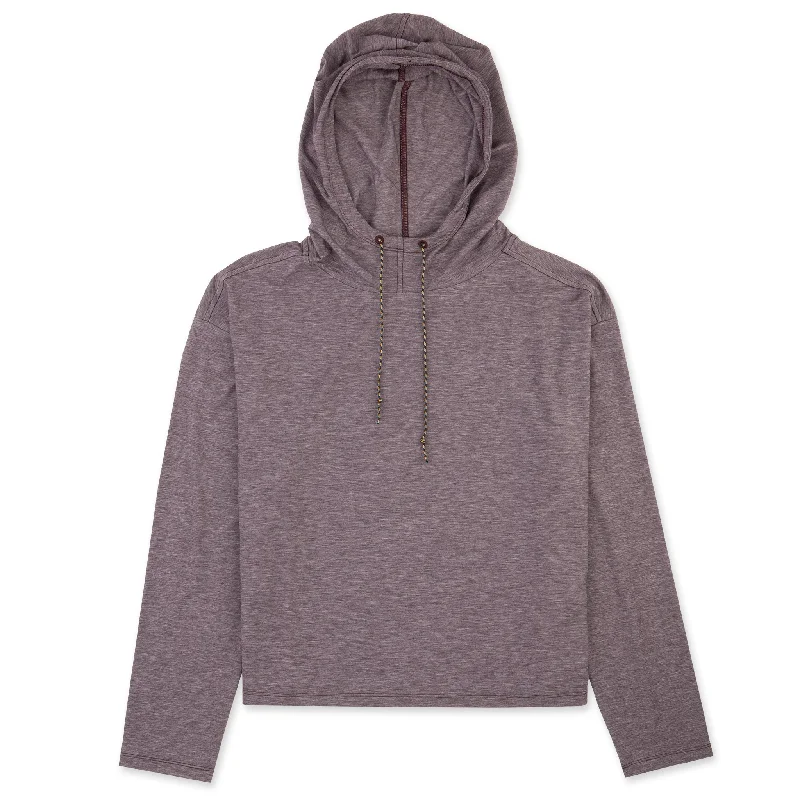 Women's Long-Sleeved Glorya Hooded Top Hoodie Dress Longline Feminine