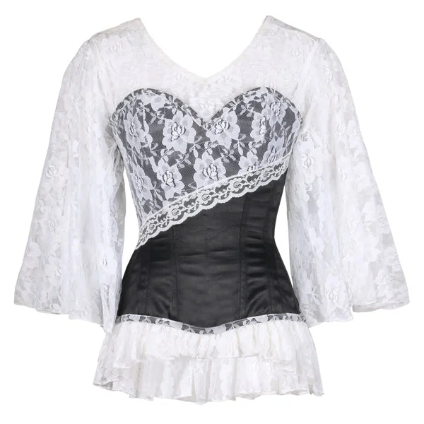 White/ Black Corset Mini Dress Classic Striped Mini Dress