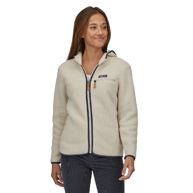 W's Retro Pile Fleece Hoody - Recycled Polyester Hoodie with Hem Patch Decorative Personalized W's Retro Pile Fleece Hoody - Recycled Polyester Hoodie with Hem Patch Decorative Personalized