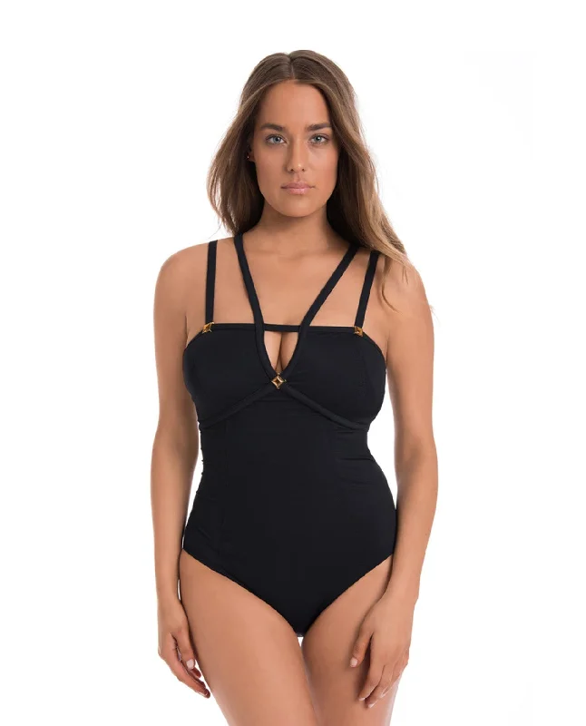 Amoressa by Miraclesuit Diamonds are Forever Vesper Double Strap One Piece Swimsuit Elegant Swim Dress