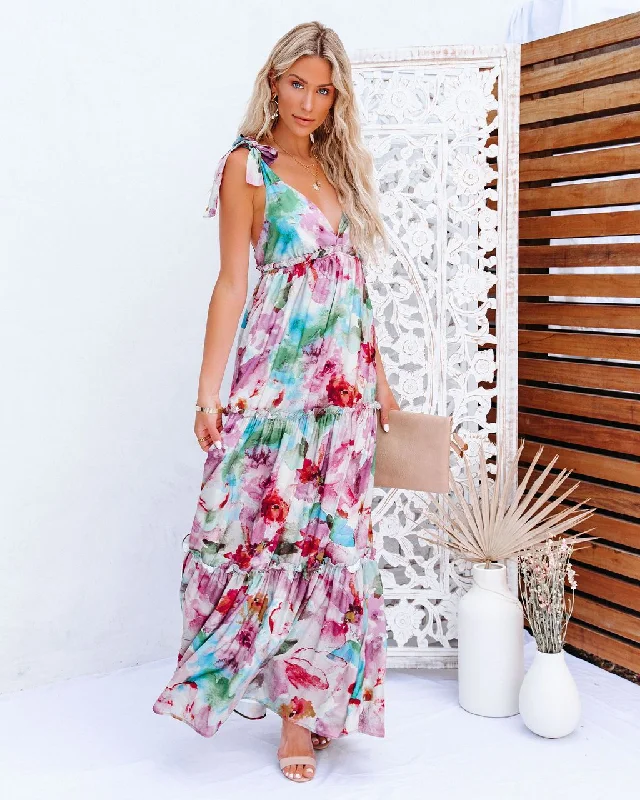 Beyond The Waterfall Pocketed Tiered Maxi Dress - FINAL SALE Elegant Sleeveless Maxi Dress Beyond The Waterfall Pocketed Tiered Maxi Dress - FINAL SALE Elegant Sleeveless Maxi Dress