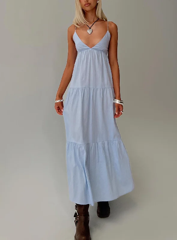 Chelsea Maxi Dress Blue Comfortable T-Shirt Maxi Dress