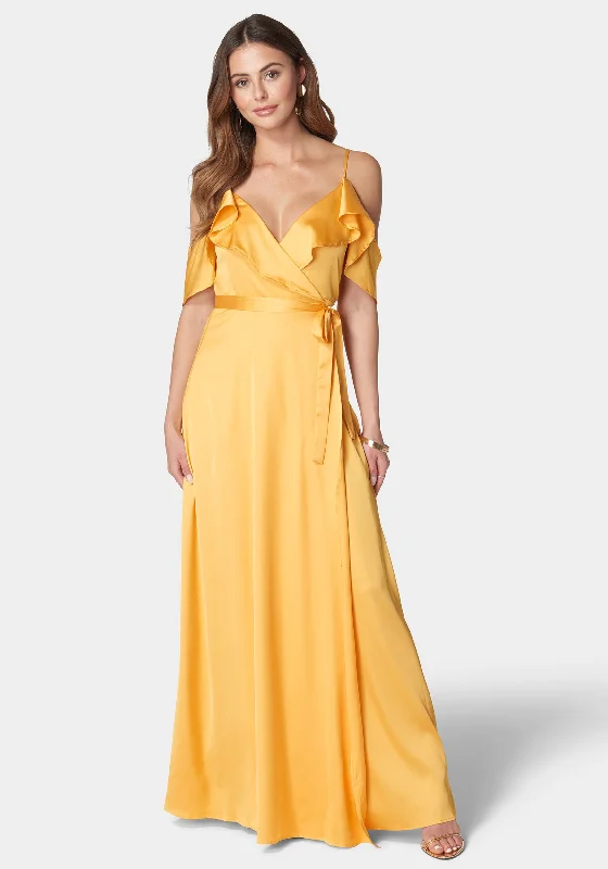 Cold Shoulder Ruffle Maxi Dress Cozy Cold-Shoulder Maxi Dress