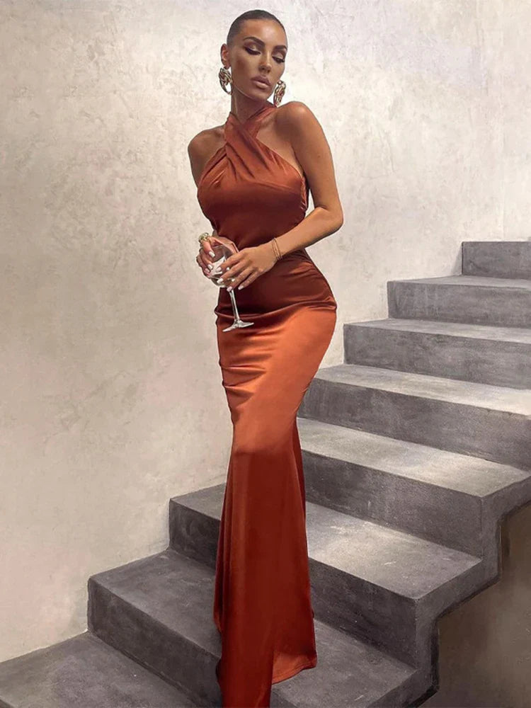 Sleeveless Cross Halter Backless Bodycon Sexy Elegant Party Club Evening Summer Maxi Dress Women Classic Strapless Maxi Dress Sleeveless Cross Halter Backless Bodycon Sexy Elegant Party Club Evening Summer Maxi Dress Women Classic Strapless Maxi Dress