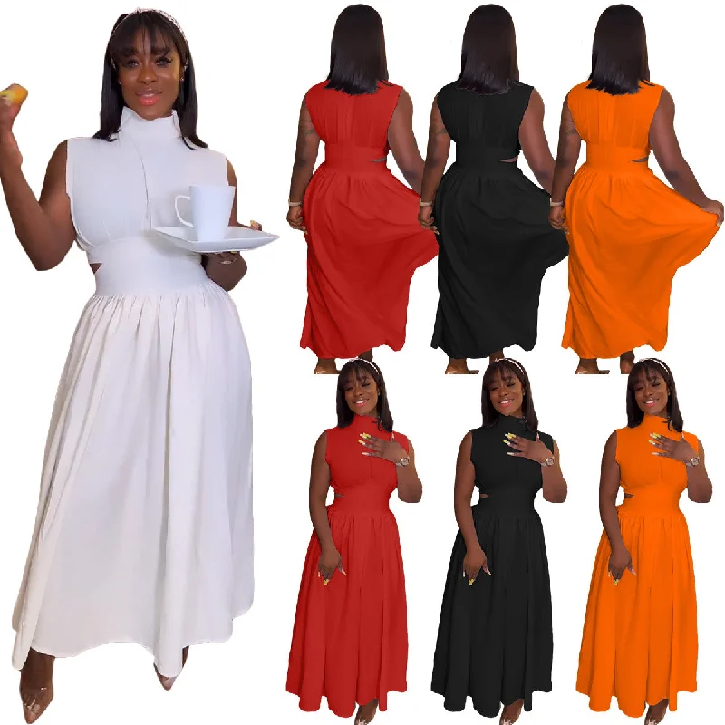 D0411TA53 Wholesale Popular Casual Going Out Solid Color Sleeveless Bodycon Maxi Dress For Women Sehe Fashion Elegant Maxi Dress with Belt D0411TA53 Wholesale Popular Casual Going Out Solid Color Sleeveless Bodycon Maxi Dress For Women Sehe Fashion Elegant Maxi Dress with Belt