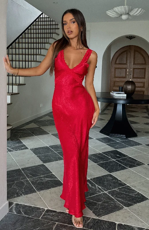 Event Ready Maxi Dress Cherry Comfortable T-Shirt Maxi Dress
