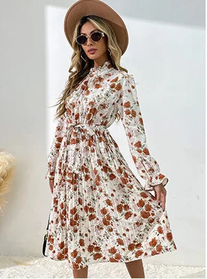 Italiano Floral Boho Maxi Dress - FINAL SALE Elegant Maxi Dress with Drapes