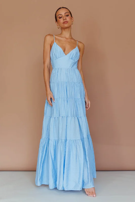 Main Attraction Cami Strap Maxi Dress Blue Cozy Longline Maxi Dress