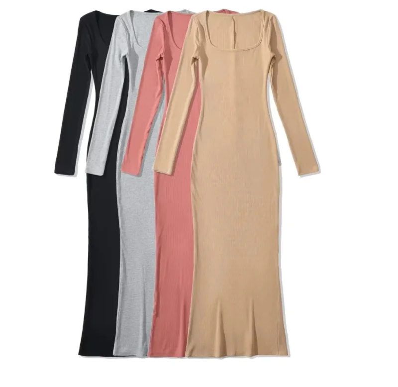 Runwaylover 1757 High Split 2023 Ladies Fashion Pure Color Maxi Dress Elegant Maxi Dress with Drapes Runwaylover 1757 High Split 2023 Ladies Fashion Pure Color Maxi Dress Elegant Maxi Dress with Drapes