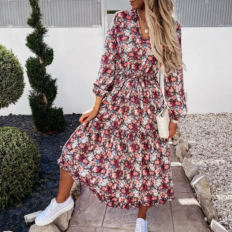 South Gate Tiered Boho Maxi Dress Comfortable Flowy Maxi Dress